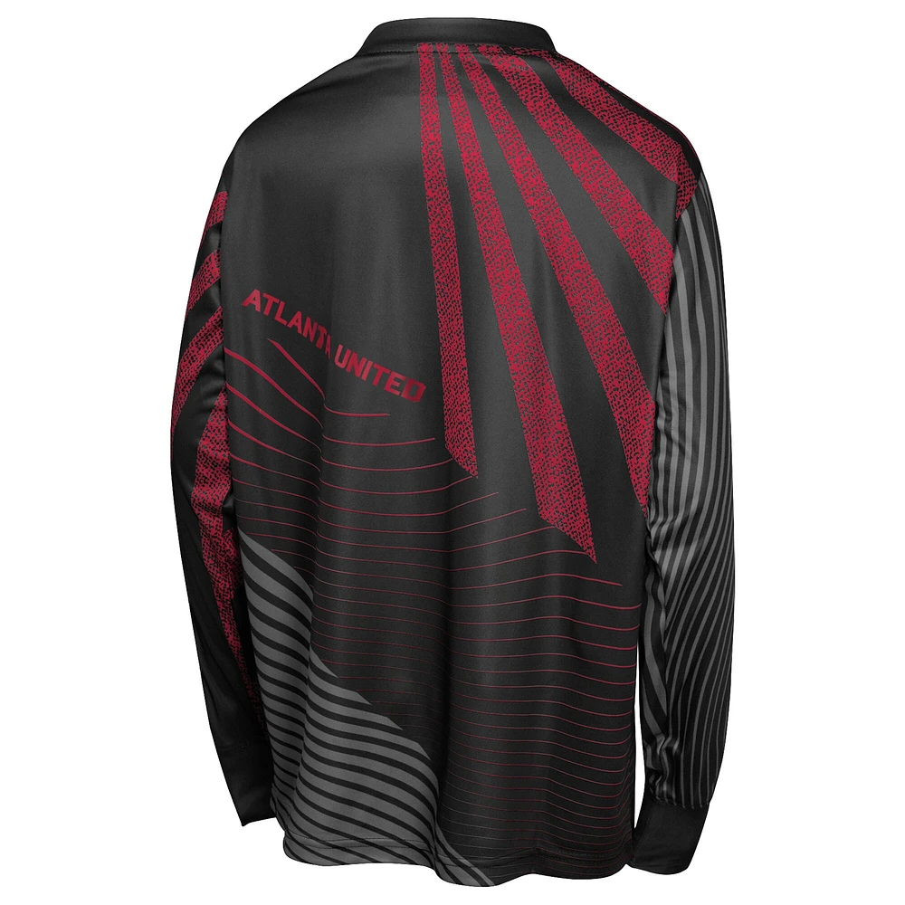 Youth Outerstuff Black Atlanta United FC Nifty Netminder Long Sleeve T-Shirt