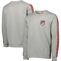 Sweat-shirt gris chiné avec bande Atletico de Madrid pour homme