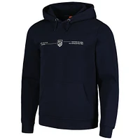 Sweat à capuche bleu marine Atletico de Madrid Global pour homme