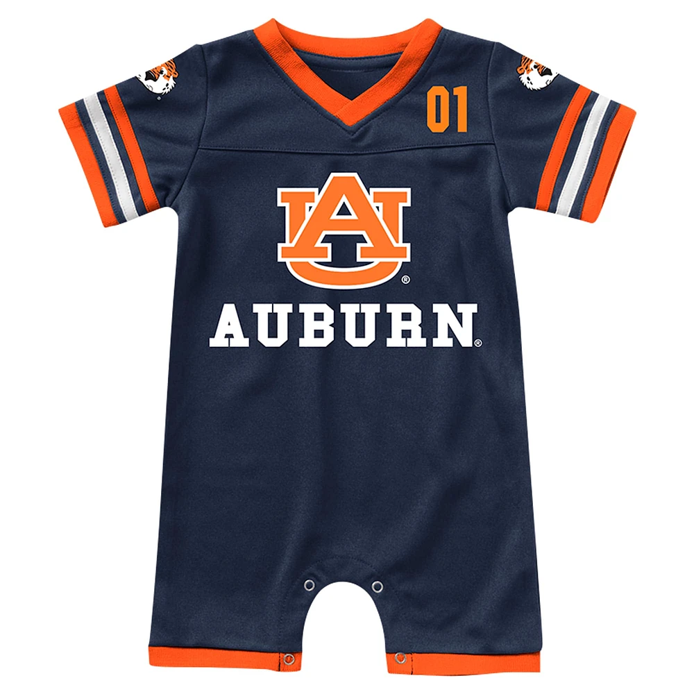 Colosseum Navy Auburn Tigers Bumpo Football Romper