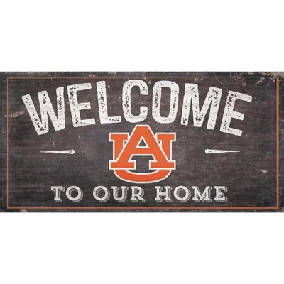 Auburn Tigers 11'' x 19'' Welcome To Our Home Sign