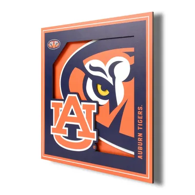 Auburn Tigers 12'' x 12'' 3D Logo Wall Art