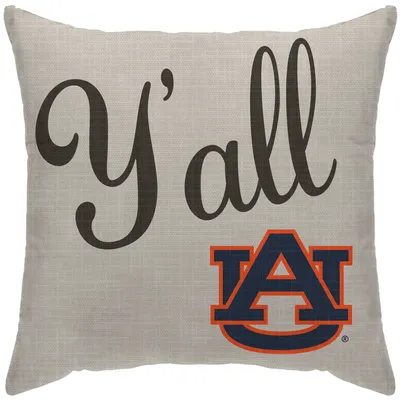 Auburn Tigers 18'' x 18'' Y'all Decorative Throw Pillow