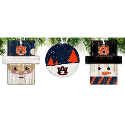 Auburn Tigers 3-Pack Ornament Set