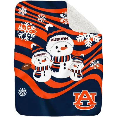 Auburn Tigers 60'' x 70'' Snowman Sherpa Blanket