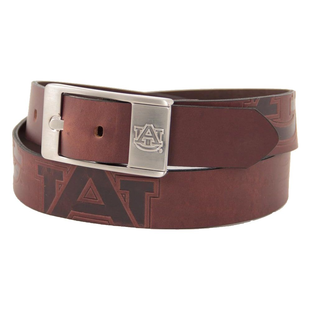 Auburn Tigers Brandish Leather Belt - Brown