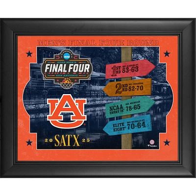 Auburn Tigers Framed 13" x 16" 2025 NCAA Men's Basketball Tournament March Madness Final Four Collage