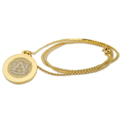 Auburn Tigers Gold Pendant Necklace
