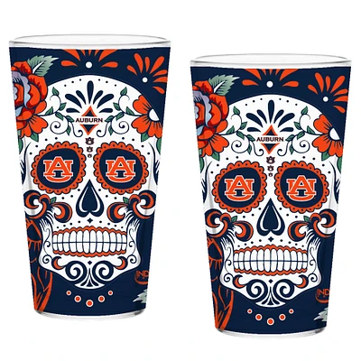 Auburn Tigers Two-Pack 16oz. Dia De Los Muertos Pint Glass Set