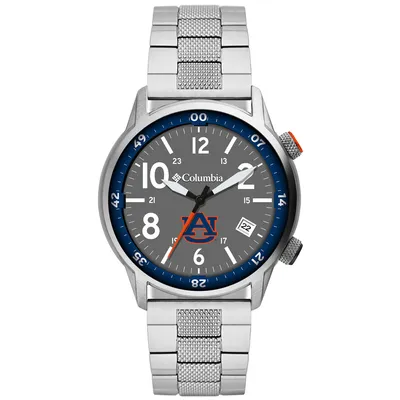 Auburn Tigers Columbia Outbacker 3-Hand Date Stainless Steel Bracelet Watch