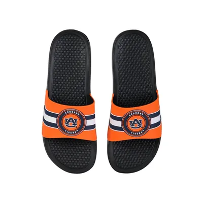 Auburn Tigers FOCO Stripe Raised Slide Sandals