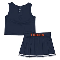 Ensemble haut et jupe de cheerleading pour filles Colosseum Navy Auburn Tigers Time For Recess