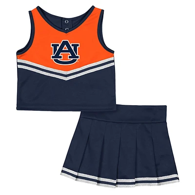 Ensemble haut et jupe de cheerleading pour filles Colosseum Navy Auburn Tigers Time For Recess