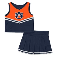 Ensemble haut et jupe de cheerleading pour filles Colosseum Navy Auburn Tigers Time For Recess