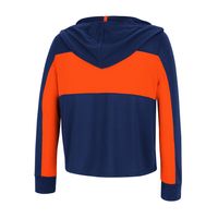 Girls Youth Colosseum Navy Auburn Tigers Galooks Hoodie Lace-Up Long Sleeve T-Shirt