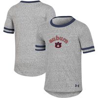 Girls Youth Under Armour Heathered Gray Auburn Tigers Siro Slub Novelty T-Shirt