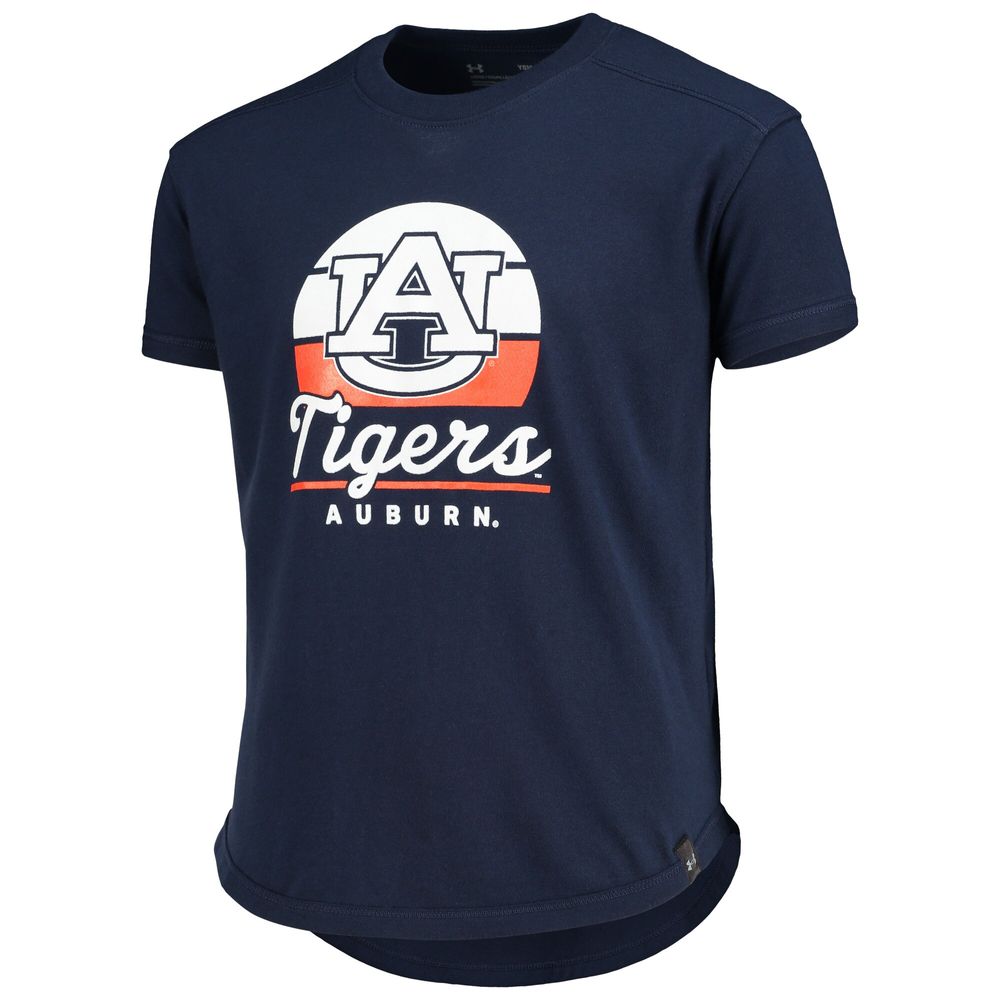 Girls Youth Under Armour Navy Auburn Tigers T-Shirt