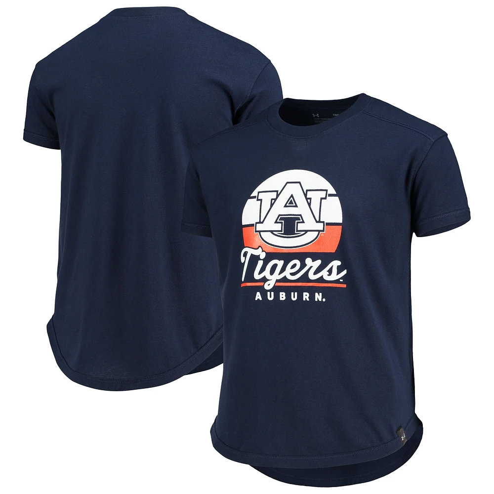 T-shirt Under Armour Tigers Auburn bleu marine pour fille