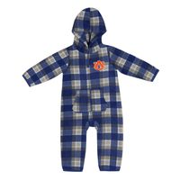 Infant Colosseum Navy/Gray Auburn Tigers Farays Plaid Full-Zip Hoodie Jumper