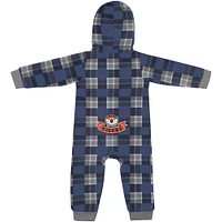 Infant Colosseum  Navy Auburn Tigers Full-Zip Plaid Hoodie Long Sleeve Jumper