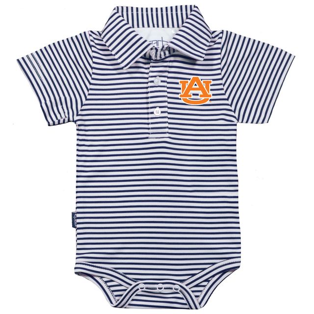 Infant Garb Navy/White Auburn Tigers Carson Striped Short Sleeve Body