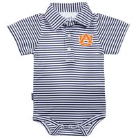 Infant Garb Navy/White Auburn Tigers Carson Striped Short Sleeve Bodysuit