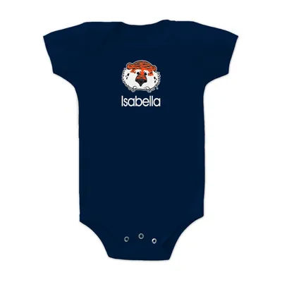 Auburn Tigers Infant Personalized Mascot Bodysuit - Navy