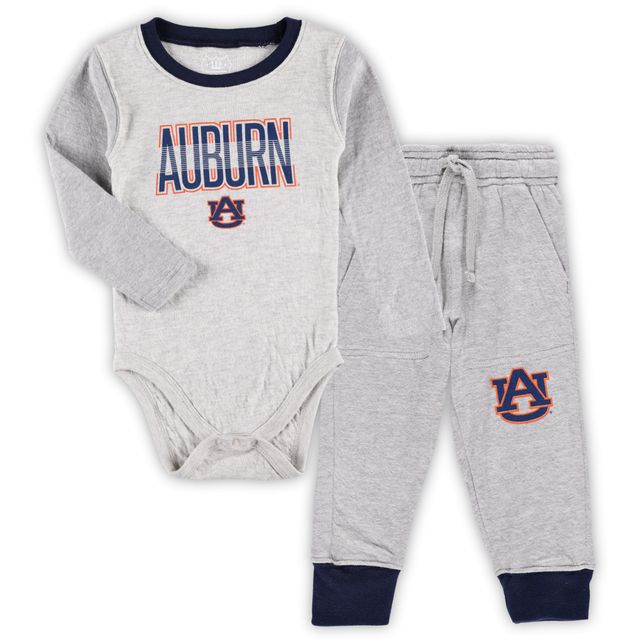 Wes & Willy Heather Grey Auburn Tigers Jie Ensemble body et pantalon à manches longues