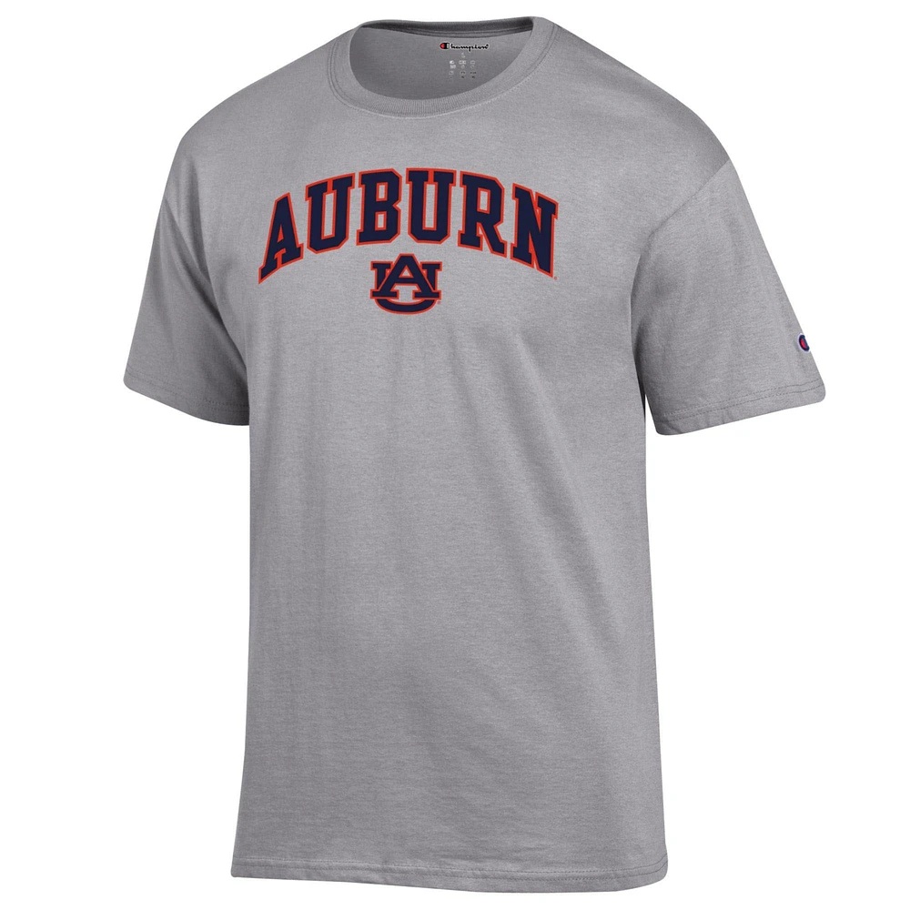 T-shirt à logo arqué Champion Heather Grey Auburn Tigers pour homme