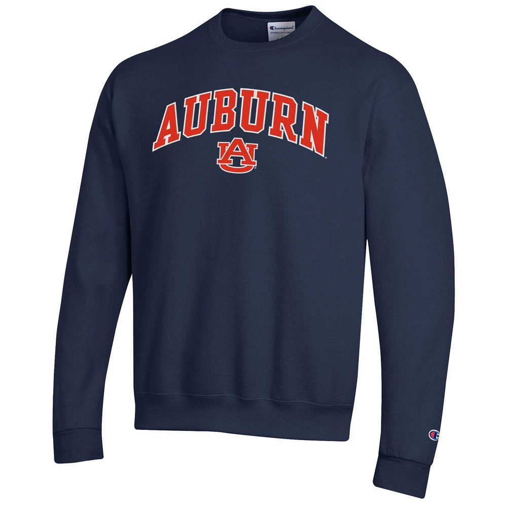 Sweat-shirt à capuche avec logo Arch Over pour homme Champion Navy Auburn Tigers
