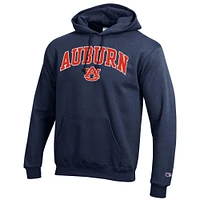 Men's Champion  Navy Auburn Tigers Arched Logo Fleece Pullover Hoodie