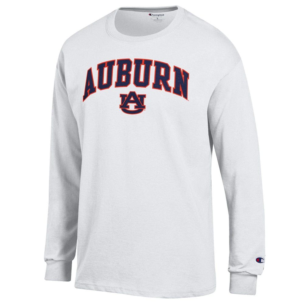 T-shirt à manches longues avec logo Arch Over Champion Auburn Tigers pour homme