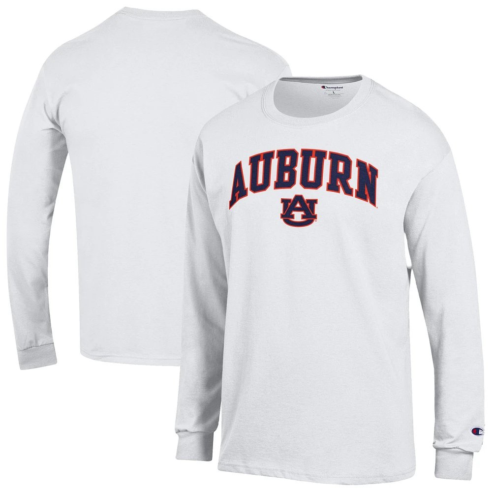 T-shirt à manches longues avec logo Arch Over Champion Auburn Tigers pour homme