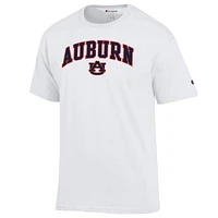 Men's Champion  White Auburn Tigers Arched Logo T-Shirt