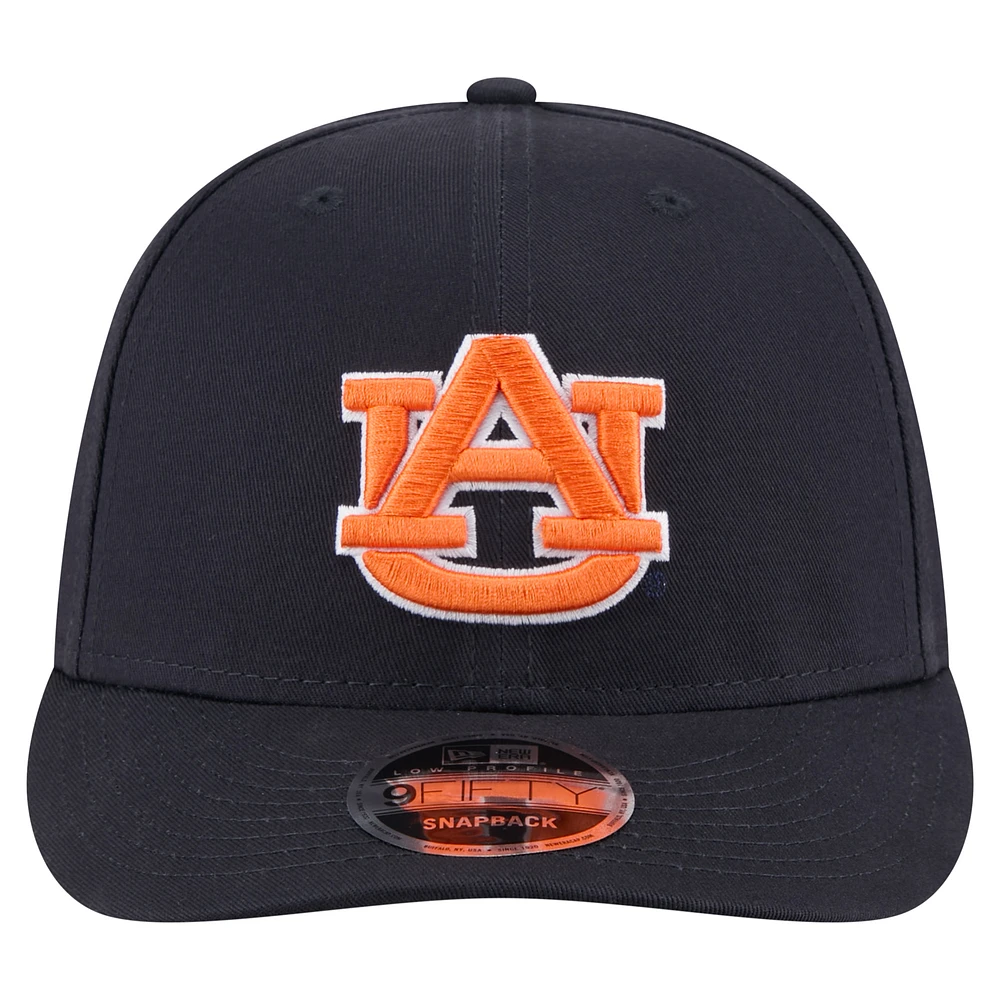 Men's New Era Navy Auburn Tigers Low Profile 9FIFTY Snapback Hat