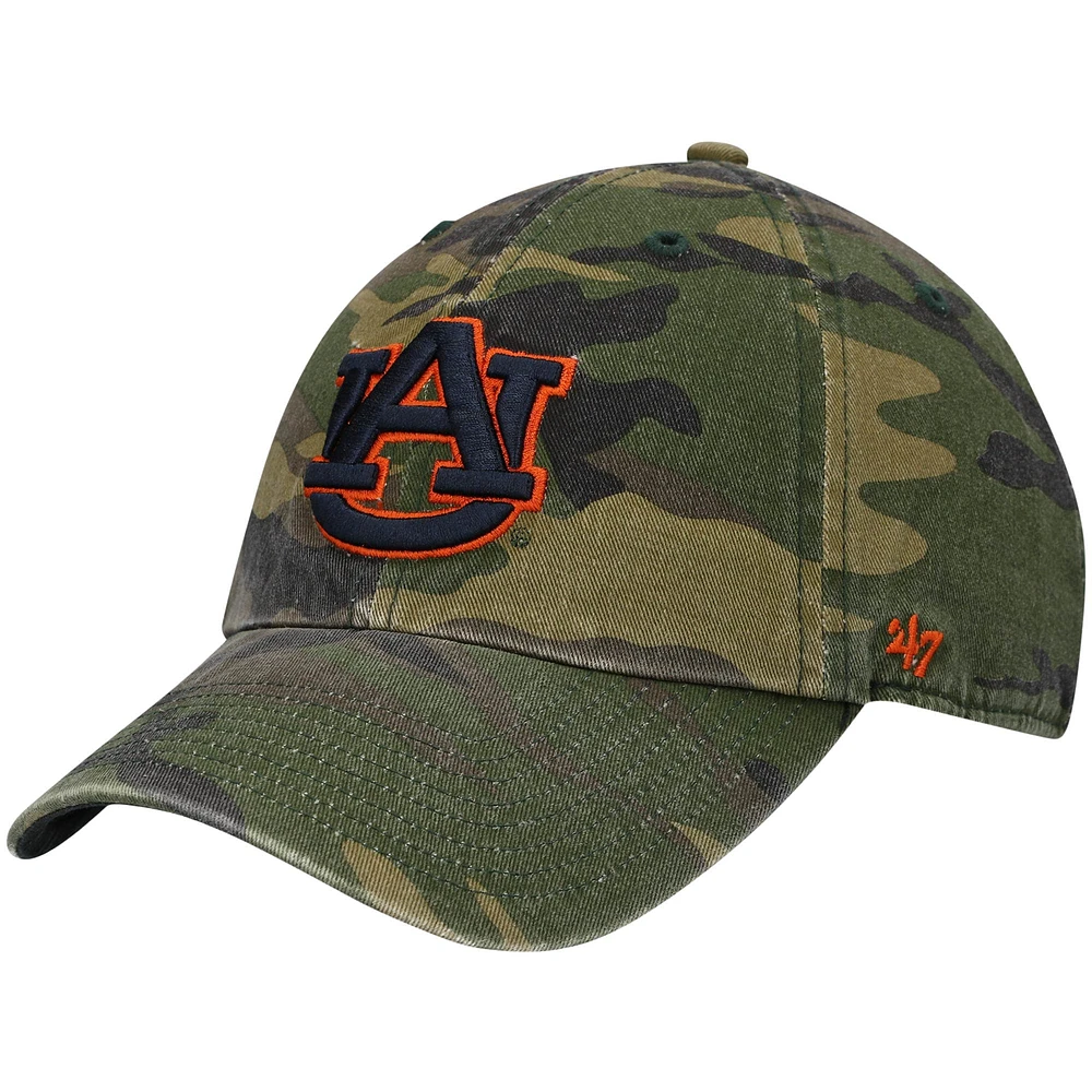 Men's '47 Camo Auburn Tigers Clean Up Core Adjustable Hat