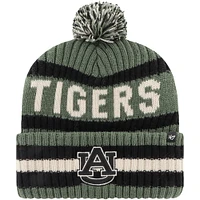 Bonnet en tricot à revers Bering pour hommes '47 Green Auburn Tigers OHT Military Appréciation avec pompon