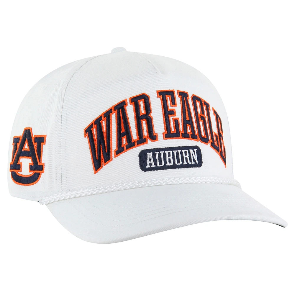 Men's '47  White Auburn Tigers Local Arch Hitch Snapback Hat