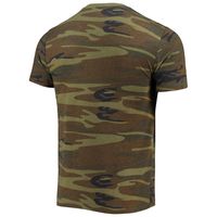 Men's Alternative Apparel Camo Auburn Tigers Arch Logo Tri-Blend T-Shirt