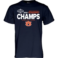 Men's Blue 84 Navy Auburn Tigers 2024 SEC Basketball Conference Tournament Champions Locker Room T-Shirt