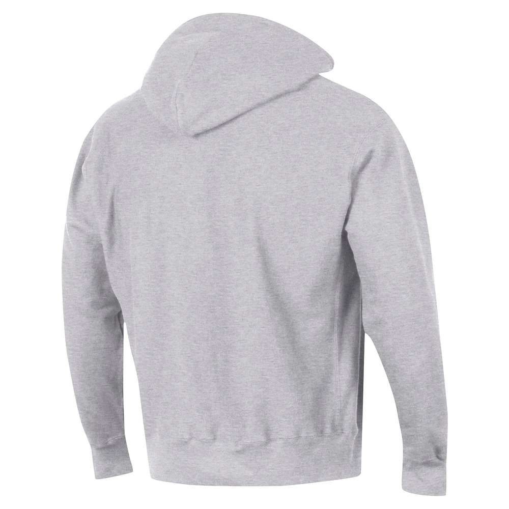 Men's Champion Gray Auburn Tigers Vault Late Night Reverse Weave Pullover Hoodie