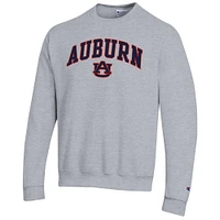 Men's Champion  Heather Gray Auburn Tigers Basic Arch Fleece Pullover Sweatshirt