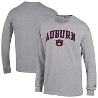 T-shirt à manches longues Basic Arch pour homme, gris chiné, Champion, Auburn Tigers