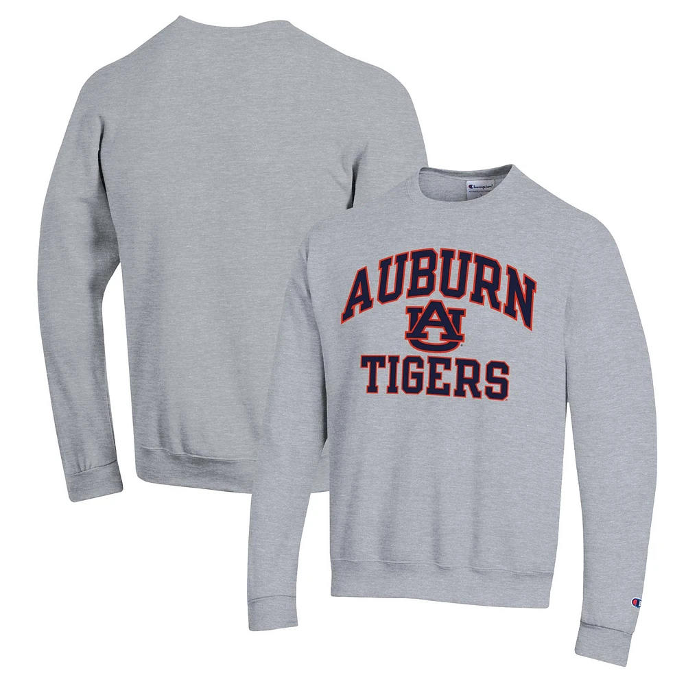 Sweat-shirt Champion Heather Grey Auburn Tigers High Motor pour homme