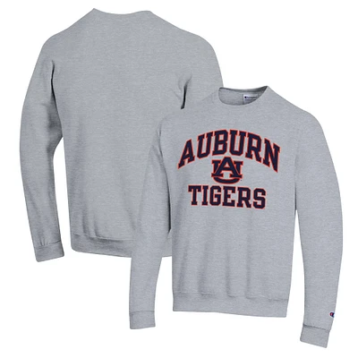 Men's Champion Heather Gray Auburn Tigers High Motor Pullover Sweatshirt