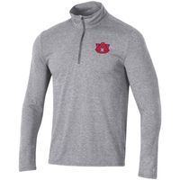 Men's Champion Heathered Gray Auburn Tigers Field Day Team Quarter-Zip Jacket