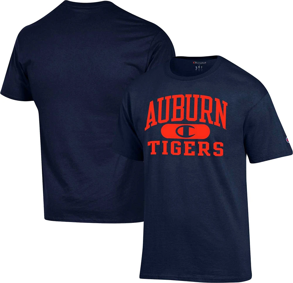 Men's Champion Navy Auburn Tigers Arch Pill T-Shirt