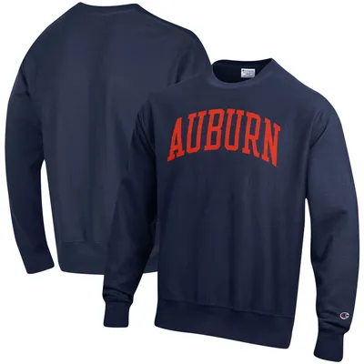 Sweat-shirt Champion Navy Auburn Tigers Arch Reverse Weave pour homme