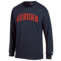 T-shirt à manches longues Basic Arch pour homme, bleu marine, Champion Auburn Tigers