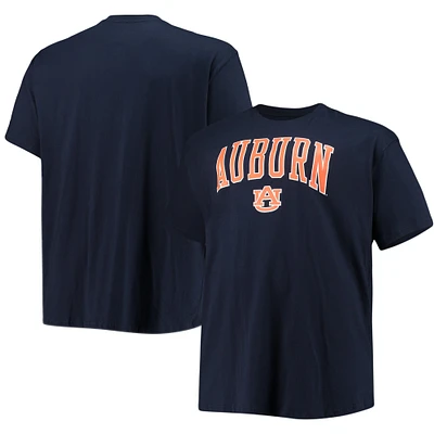 T-shirt homme Champion Navy Auburn Tigers Tailles Big & Tall Arch Over Wordmark